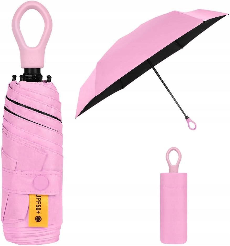 PARASOL PARASOLKA SKŁADANY DUŻY XL UNISEX PREMIUM PORZĄDNY RÓŻOWY