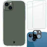 Etui i futerały do telefonów - Bizon Etui + 2x szkło + obiektyw Case Clear Pack do iPhone 14 Plus przezroczyste - miniaturka - grafika 1