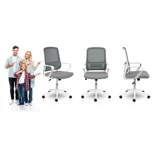 Fotel biurowy, krzesło biurowe Fotel biurowy z mikrosiatki Sofotel Wizo szaro-biały - Fotele i krzesła biurowe Fotel biurowy, krzesło biurowe Fotel biurowy z mikrosiatki Sofotel Wizo szaro-biały - Fotele i krzesła biurowe - miniaturka - grafika 12