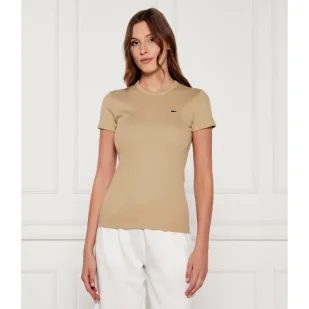 Lacoste T-shirt Slim Fit - Koszulki i topy damskie - miniaturka - grafika 1