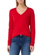 Swetry damskie - Tommy Hilfiger Damski sweter Heritage Elegant, APPLE RED, XS - miniaturka - grafika 1