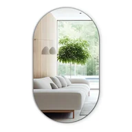 Lustra - Nowoczesne Lustro Ścienne w Stylu Japandi - Owalne Wiszące do Łazienki 40 cm x 70 cm - miniaturka - grafika 1