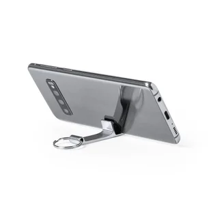 Klucz z funkcjami - Brelok do kluczy, Stojak na telefon - Aluminiowy, Srebrny - 1,2 x 6,2 x 1,5 cm - Breloki - miniaturka - grafika 1
