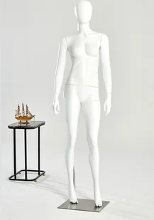 F21-6 Woman White Eurotondisplay Manekin damski stojący czarny lub biały matowy lakierowany Egghead Szyk i elegancja - Manekiny wystawowe - miniaturka - grafika 1