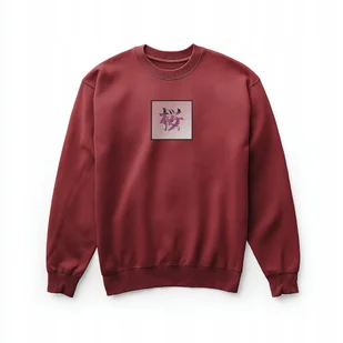 Bluza bordowa haft Sakura Kanji - japoński styl, unisex, bawełna 80% S - Bluzy męskie Bluza bordowa haft Sakura Kanji - japoński styl, unisex, bawełna 80% S - Bluzy męskie - miniaturka - grafika 1