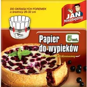 Folia, papier śniadaniowy, serwetki - Jan Niezbędny Jan Niezbędny papier do pieczenia okrągły 5sztuk - miniaturka - grafika 1