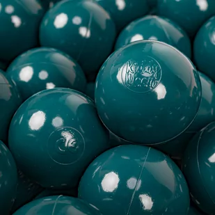 KiddyMoon Plastikowe piłeczki 7cm ciemny turkus 50 Zabawka zestaw kulek - Zabawki do kąpieli - miniaturka - grafika 1