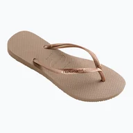 Klapki i japonki damskie - Japonki damskie Havaianas Slim rose gold - miniaturka - grafika 1
