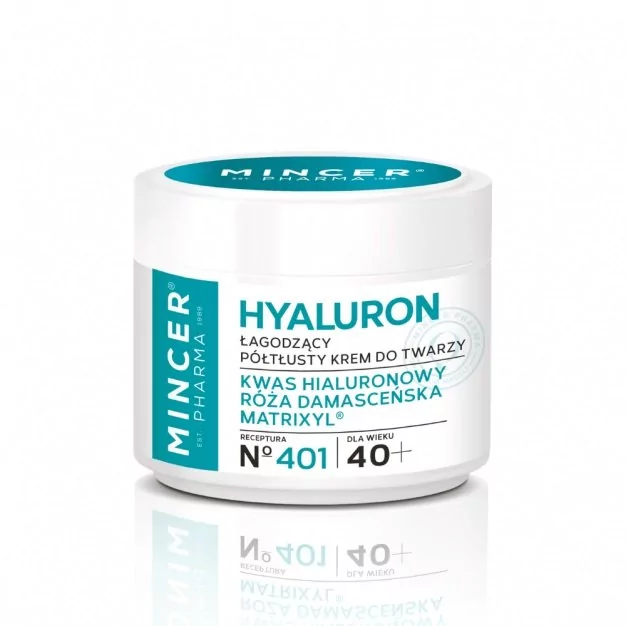Mincer Pharma Hyaluron Łagodzący Krem do Twarzy 40+, 50 ml