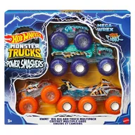 Samochody i pojazdy dla dzieci - Zestaw pojazdów Hot Wheels Monster Trucks Power Smashers HYJ29 (4 szt.) - miniaturka - grafika 1