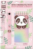 Notesy i bloczki - Notes z bransoletką pin-up panda - miniaturka - grafika 1