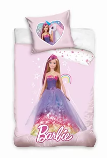 Carbotex, Komplet pościeli bawełnianiej 100X135 + 40X60, Barbie - Pościel dla dzieci - miniaturka - grafika 1
