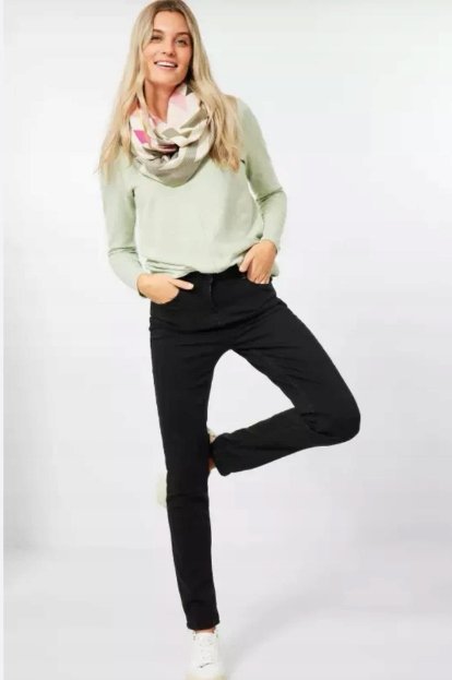 CECIL JEANSY DAMSKIE CZARNE PROSTE CASUAL 32 1S4N