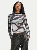 Bluzki damskie - adidas Bluzka Pride Shiny IZ4891 Kolorowy Slim Fit - miniaturka - grafika 1