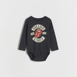 Body dla niemowląt - Reserved - Body The Rolling Stones - Szary - grafika 1