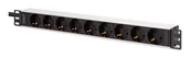 Inne akcesoria audio-wideo - Digitus DN-95440 rozdzielacz zasilania PDU 9 x gniazdo sieciowe 1U Czarny, Srebrny - miniaturka - grafika 1