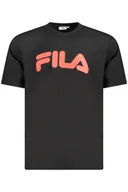 Koszulki męskie - FILA MĘSKA KOSZULKA Z KRÓTKIM RĘKAWEM CZARNA - miniaturka - grafika 1