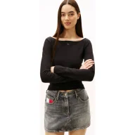 Bluzki damskie - Tommy Jeans Bluzka Slim Fit - miniaturka - grafika 1