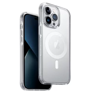 UNIQ etui Combat iPhone 14 Pro Max 6,7" Magclick Charging przeźroczysty/dove satin clear - Etui i futerały do telefonów - miniaturka - grafika 1