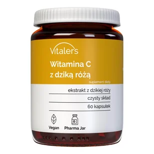 Vitaler's Witamina C z dziką różą 1000 mg - Suplement diety, 60 kaps. - Witaminy i minerały - miniaturka - grafika 1