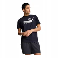 Koszulki męskie - Puma Koszulka Męska T-shirt Ess No. 1 Logo Tee Granatowa R.xl - miniaturka - grafika 1