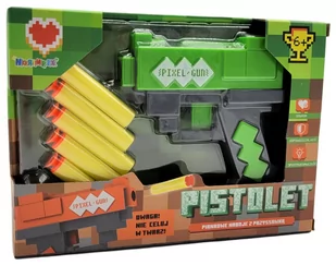 PISTOLET na STRZAŁKI Piankowe PIXEL GUN zestaw - Zabawy w naśladowanie dorosłych - miniaturka - grafika 1