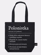 Torby i wózki na zakupy - Polonistka / Torba Bawełniana / Czarna - miniaturka - grafika 1