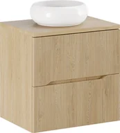 Meble łazienkowe - Zestaw meblowy 60cm z blatem i umywalką nablatową Wiki - miniaturka - grafika 1