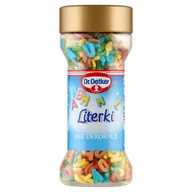 Dodatki do ciast w proszku - Dr.Oetker Literki Mix dekoracji 40 g - miniaturka - grafika 1