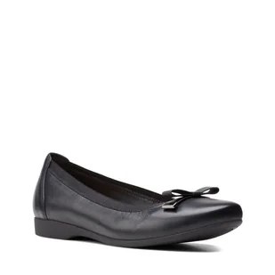 Un Darcey Bow E [black leather] - rozmiar 39.5 - Baleriny - miniaturka - grafika 1