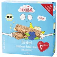 Przekąski dla dzieci - Fruchtbar Baton zbożowy Bio, borówka, banan, owies, po 12 miesiącu, 6 x 23 g - miniaturka - grafika 1