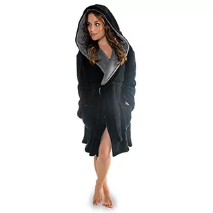 CelinaTex Miami płaszcz kąpielowy, damski, czarny antracytowy, 2xl 5000335 - Szlafroki damskie - miniaturka - grafika 1