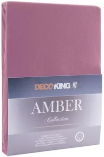 DecoKing Jersey/AMBER/PLUM/200-220x200+30 - Prześcieradła - miniaturka - grafika 1