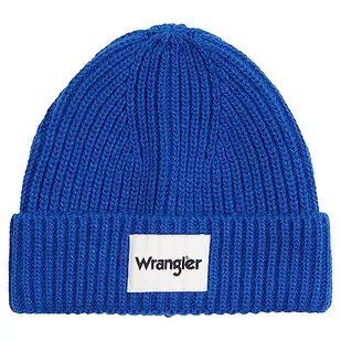 Wrangler Męska czapka beanie Rib, niebieski (True Blue), jeden rozmiar - Czapki damskie - miniaturka - grafika 1