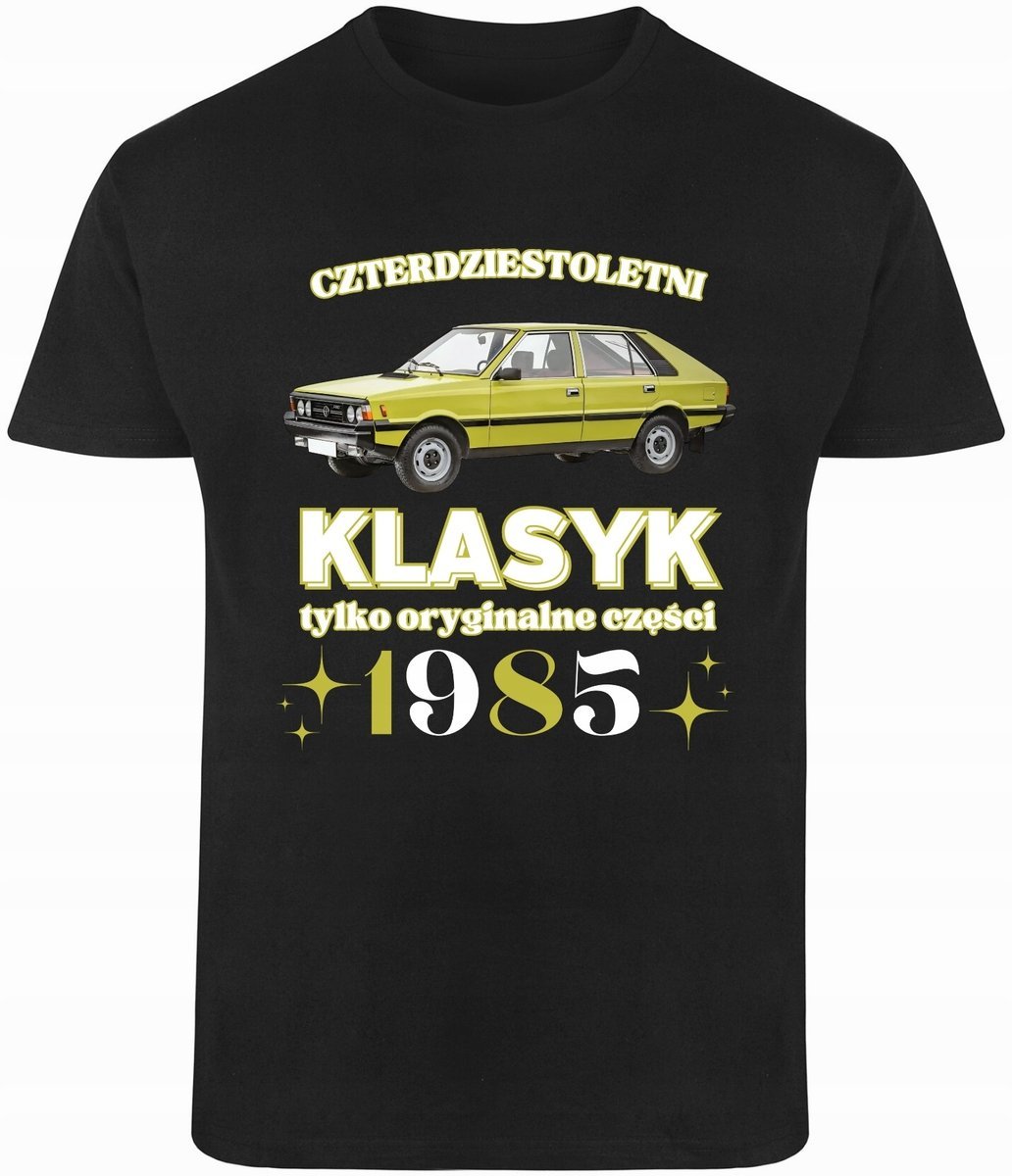 Tshirt na 40 urodziny Polonez fso Klasyk 1985 Czterdziestka Bluzka R-S A955