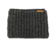 Apaszki i szaliki damskie - Feltiness, Komin wełniany czarny, 100% wełna owcza - miniaturka - grafika 1