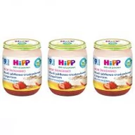 Desery dla dzieci - Hipp Moje Śniadanko Musli jabłkowo-truskawkowe z jogurtem po 9. miesiącu zestaw 3 x 160 g Bio - miniaturka - grafika 1