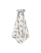 Koce i narzuty dla dzieci - Bonjour Cherie Kocyk bambusowy do fotelika samochodowego 90/90 Pieski minky Glacier gray - miniaturka - grafika 1