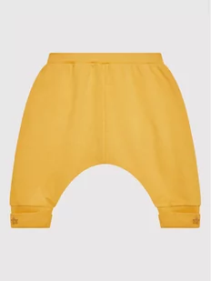 United Colors Of Benetton Spodnie dresowe 3QW0AF00H Żółty Regular Fit - Spodnie i spodenki dla dziewczynek - miniaturka - grafika 1