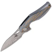 Scyzoryki - Bestech THE RETICULAN Damascus, /, Tytan, Niebieski i Kolorowy BT1810L - miniaturka - grafika 1