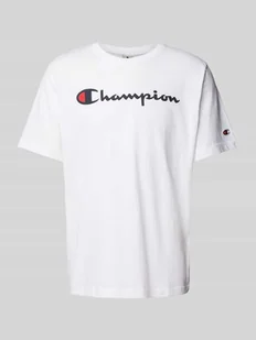 T-shirt z nadrukiem z logo - Koszulki męskie - miniaturka - grafika 1