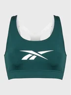 Bielizna sportowa damska - Reebok Biustonosz sportowy Workout Ready HH8080 Zielony - miniaturka - grafika 1