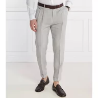 Spodnie męskie - Windsor Lniane spodnie chino 13 Sapo | Slim Fit - miniaturka - grafika 1