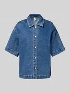 Bluzki damskie - Bluzka jeansowa o kroju regular fit z rękawem o dł. 1/2 model ‘DOLMA’ - miniaturka - grafika 1