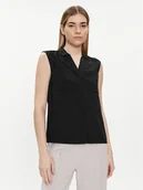 Koszule damskie - Calvin Klein Koszula K20K207031 Czarny Regular Fit - miniaturka - grafika 1