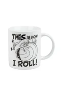 Sztućce dla dzieci - Könitz Kubek "Asterix - This is how I roll" w kolorze biało-czarnym - 300 ml - miniaturka - grafika 1