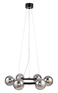 Markslojd lampa wisząca Circle 6L 6xG9 czarna/dymiona 108051 - Lampy sufitowe - miniaturka - grafika 1