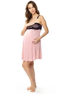 Bielizna nocna - Ciążowa koszula nocna Jasmin : Kolor - Ciemny Różowy, Rozmiar - 40 - miniaturka - grafika 1