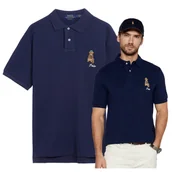 Koszulki męskie - Ralph lauren granatowa Polówka Męska Koszulka Polo Bawełna PREMIUM r.XL - miniaturka - grafika 1