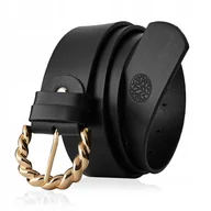 Paski - BETLEWSKI Skórzany damski pasek spodni jeansów 110 - miniaturka - grafika 1